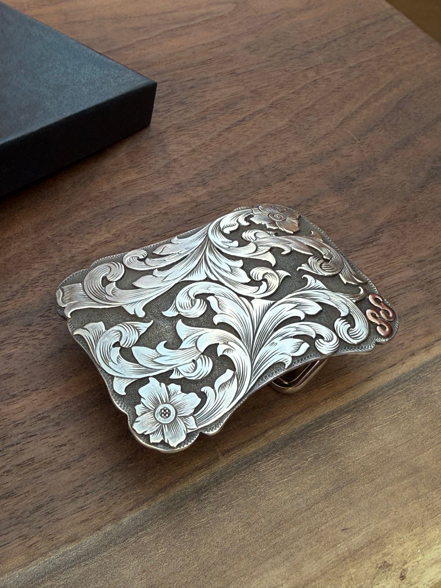 Custom Sterling Silver Trophy Style Belt Buckle
