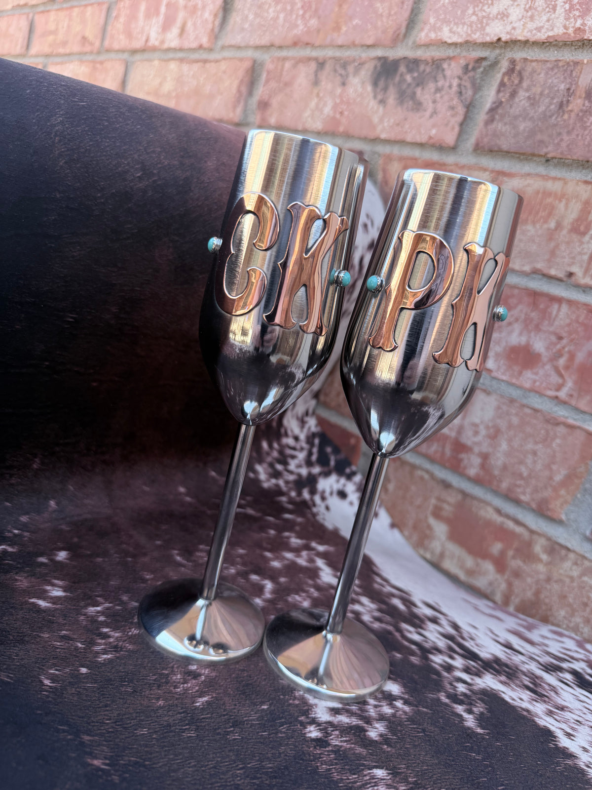 Wedding Toast Glasses - Custom Champagne Flutes, Set of 2
