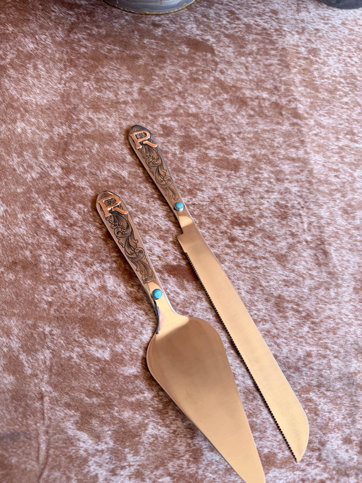 Custom Wedding Cake Serving Set