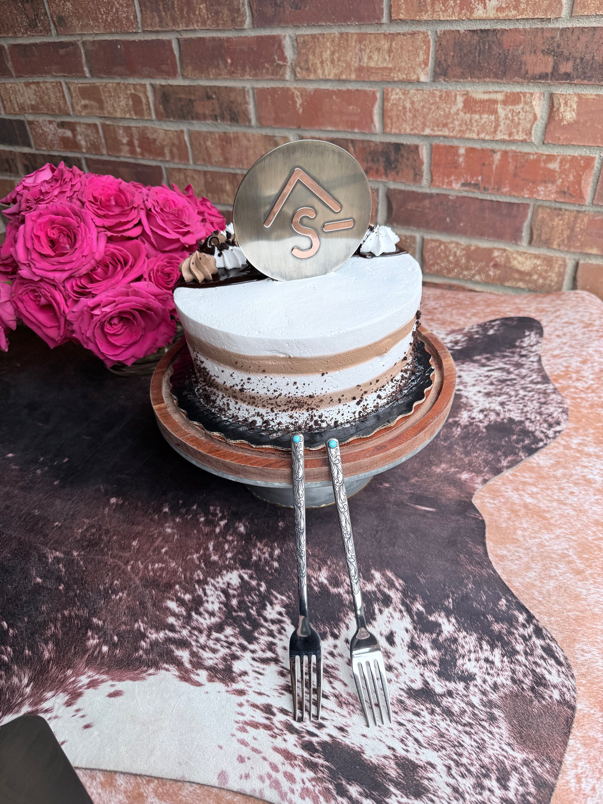 Handmade Western Wedding Cake Topper - Custom Order