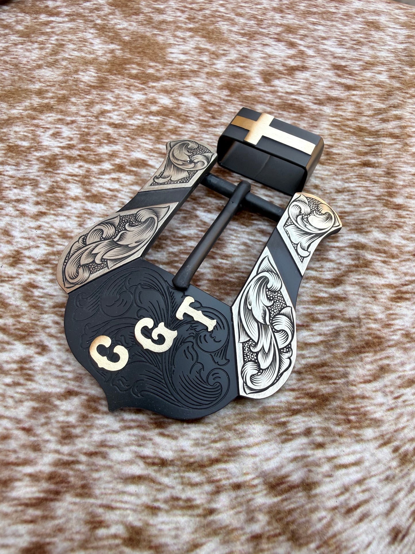 Custom Western Belt Buckle for 1-Inch belt | 2-Piece Buckle Set