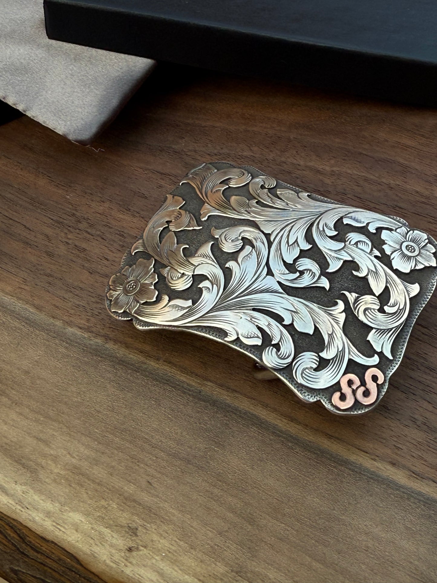 Custom Sterling Silver Trophy Style Belt Buckle