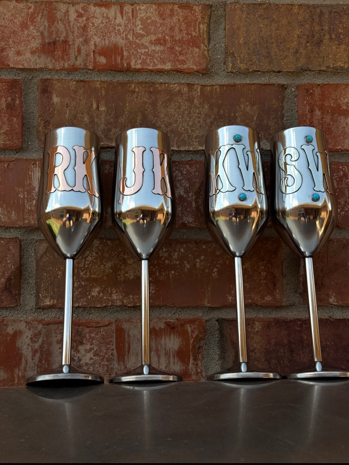 Wedding Toast Glasses - Custom Champagne Flutes, Set of 2