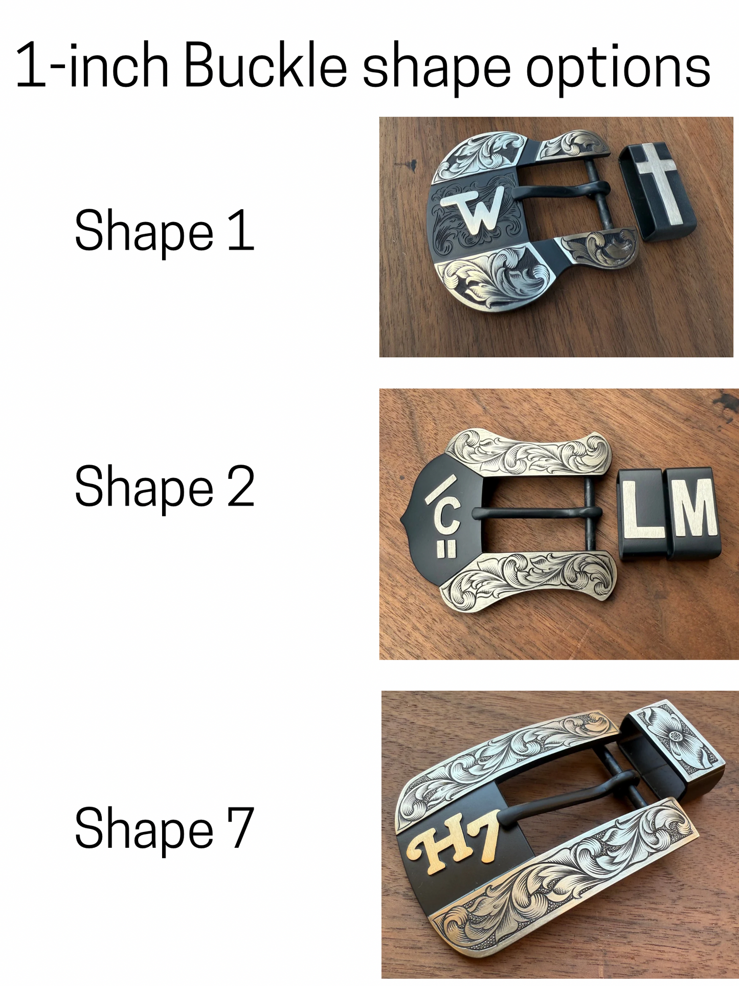 Custom Western Belt Buckle for 1-Inch belt | 2-Piece Buckle Set