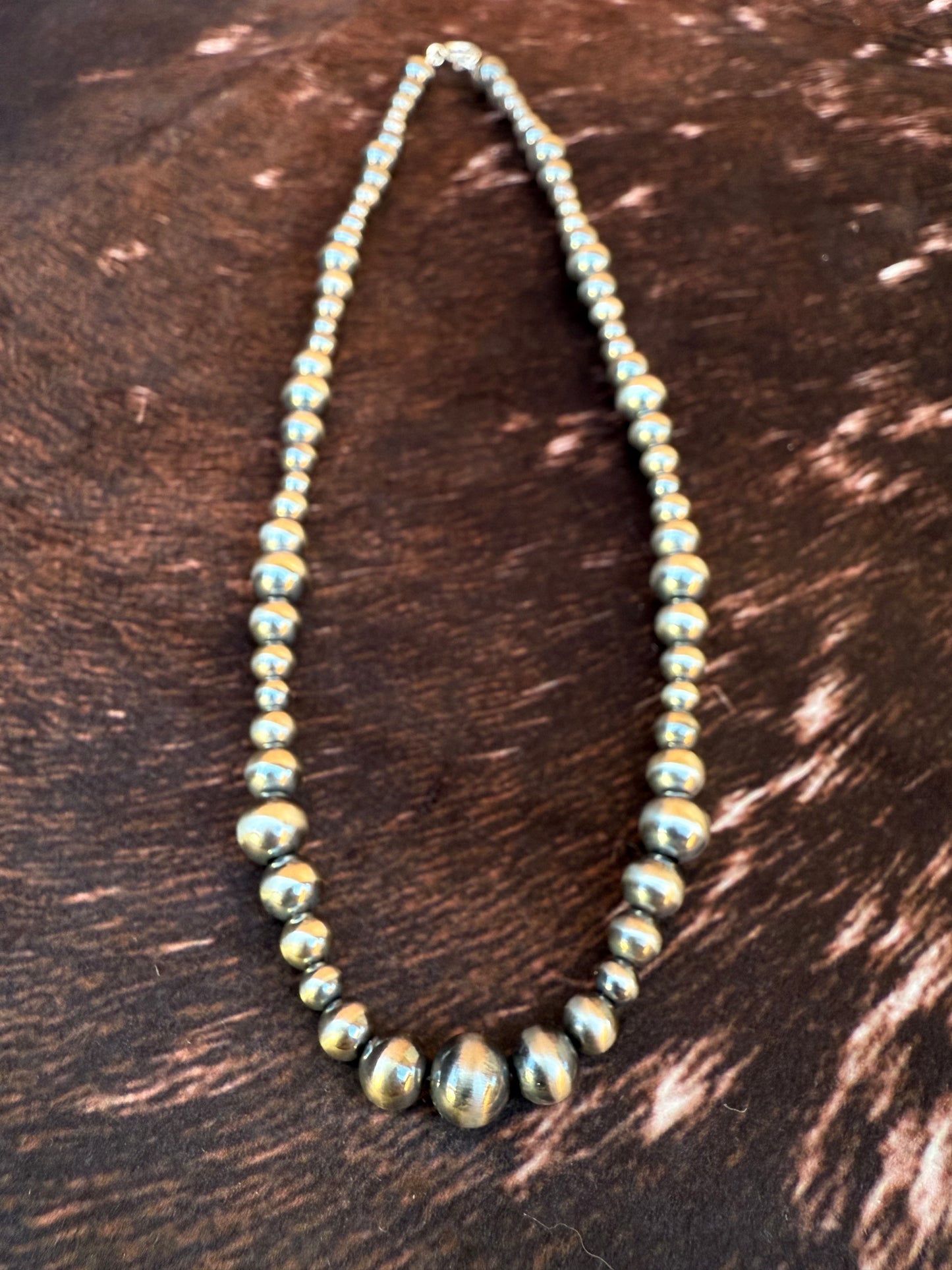 The Harper Sterling Silver Pearl Hand Beaded Necklace - 16.25 inch