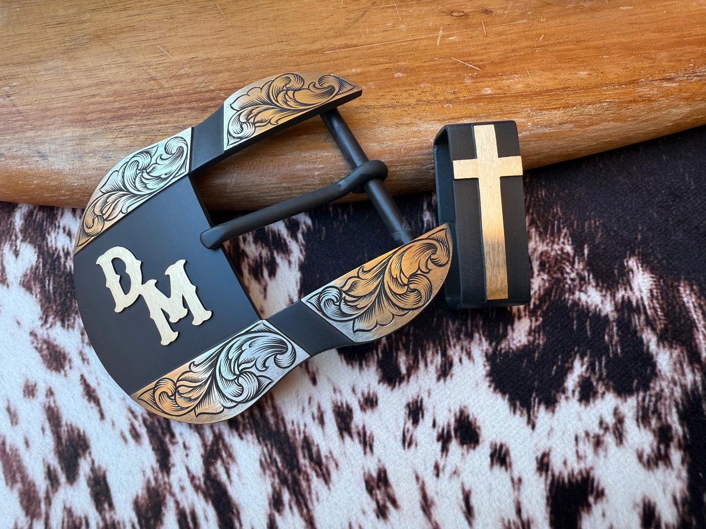 Custom Western Belt Buckle | 2-Piece Buckle Set