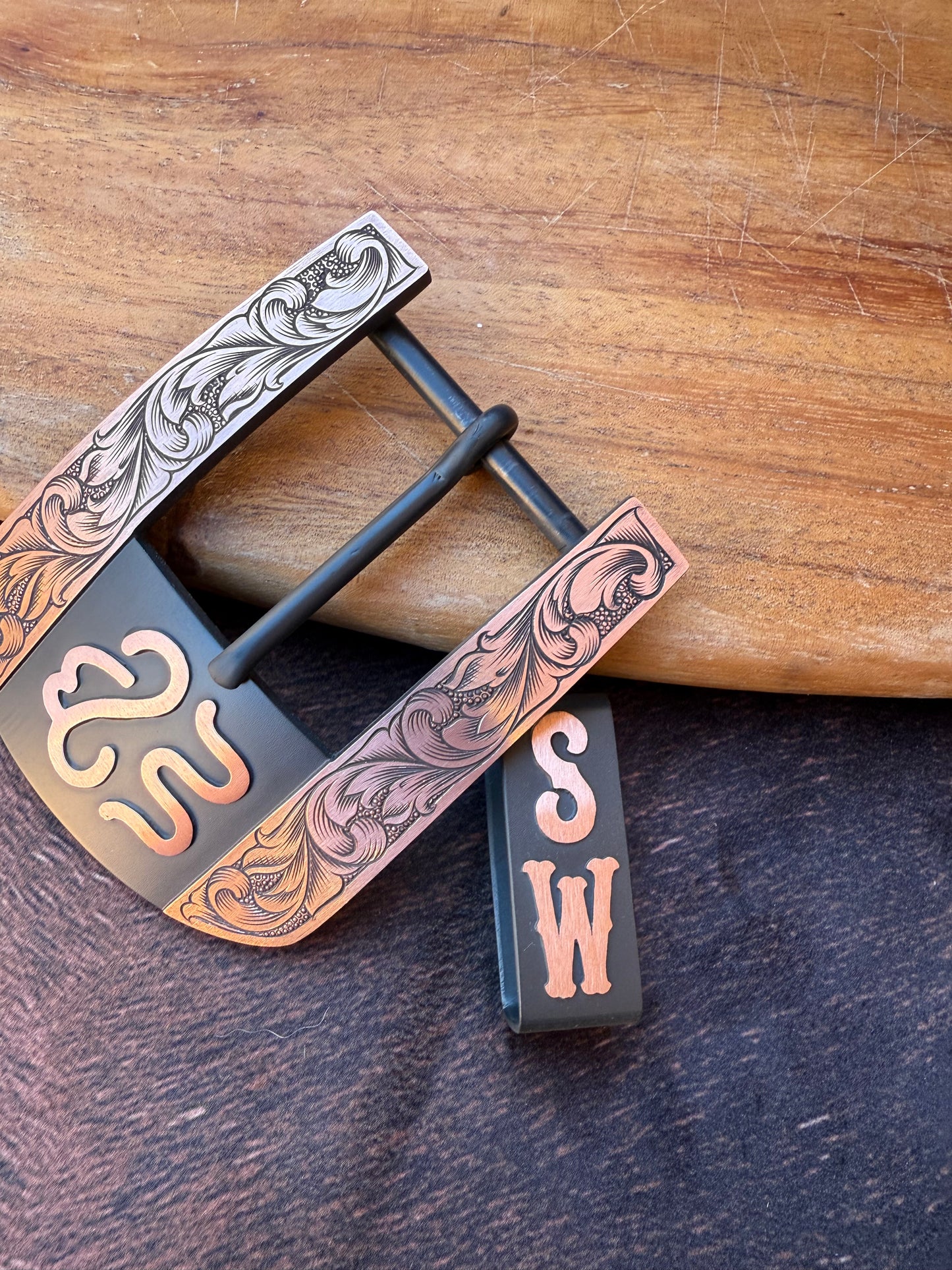 Custom Western Belt Buckle | 2-Piece Buckle Set
