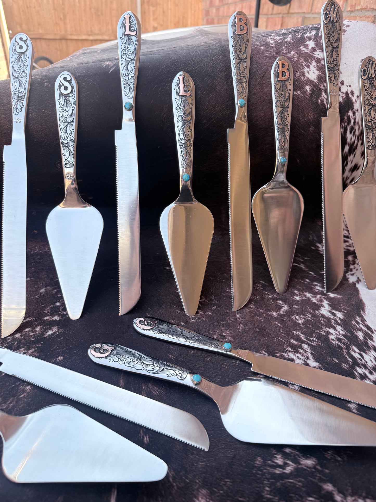 Custom Wedding Cake Serving Set
