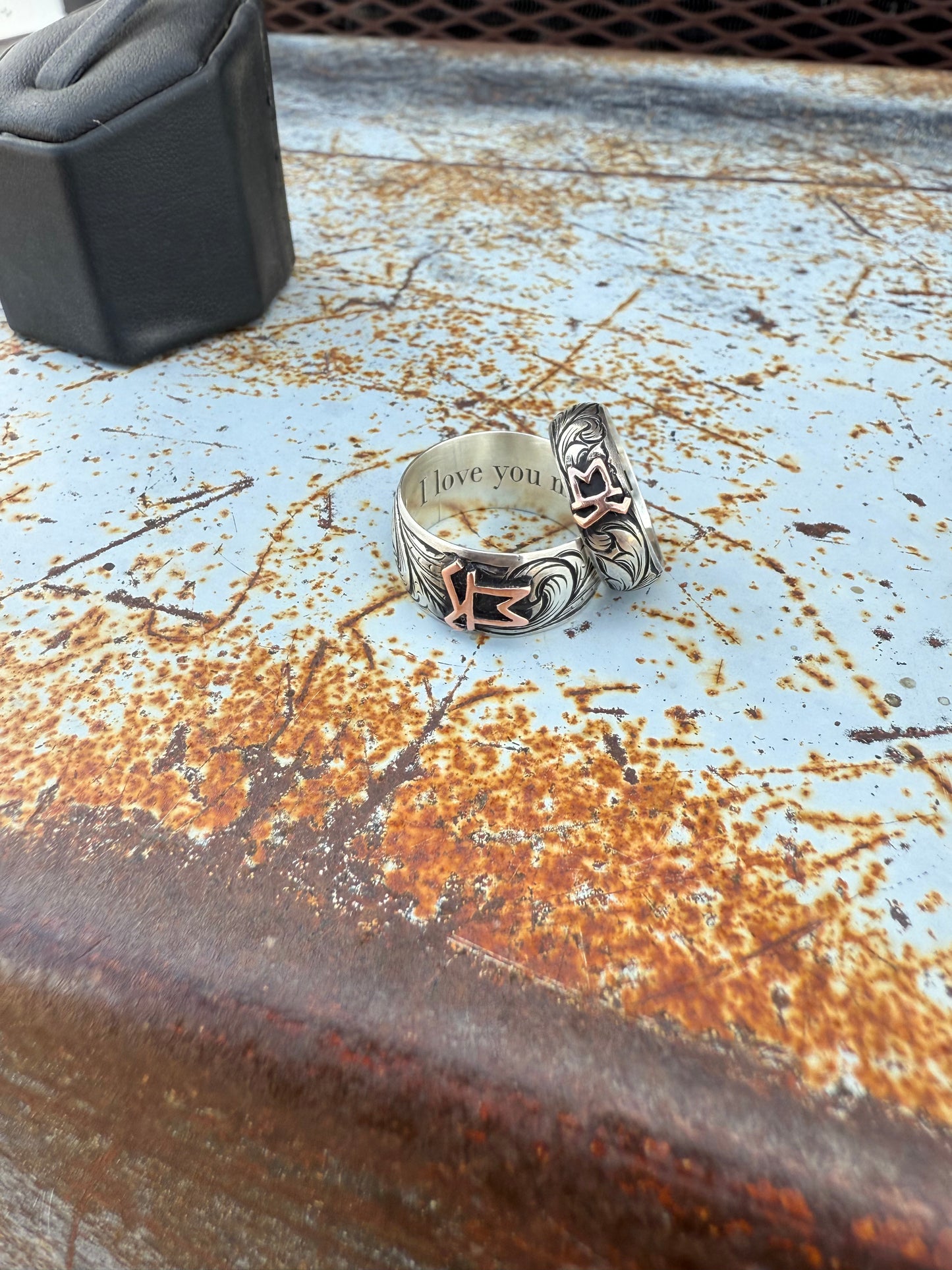 Mens engraved wedding band - Custom order