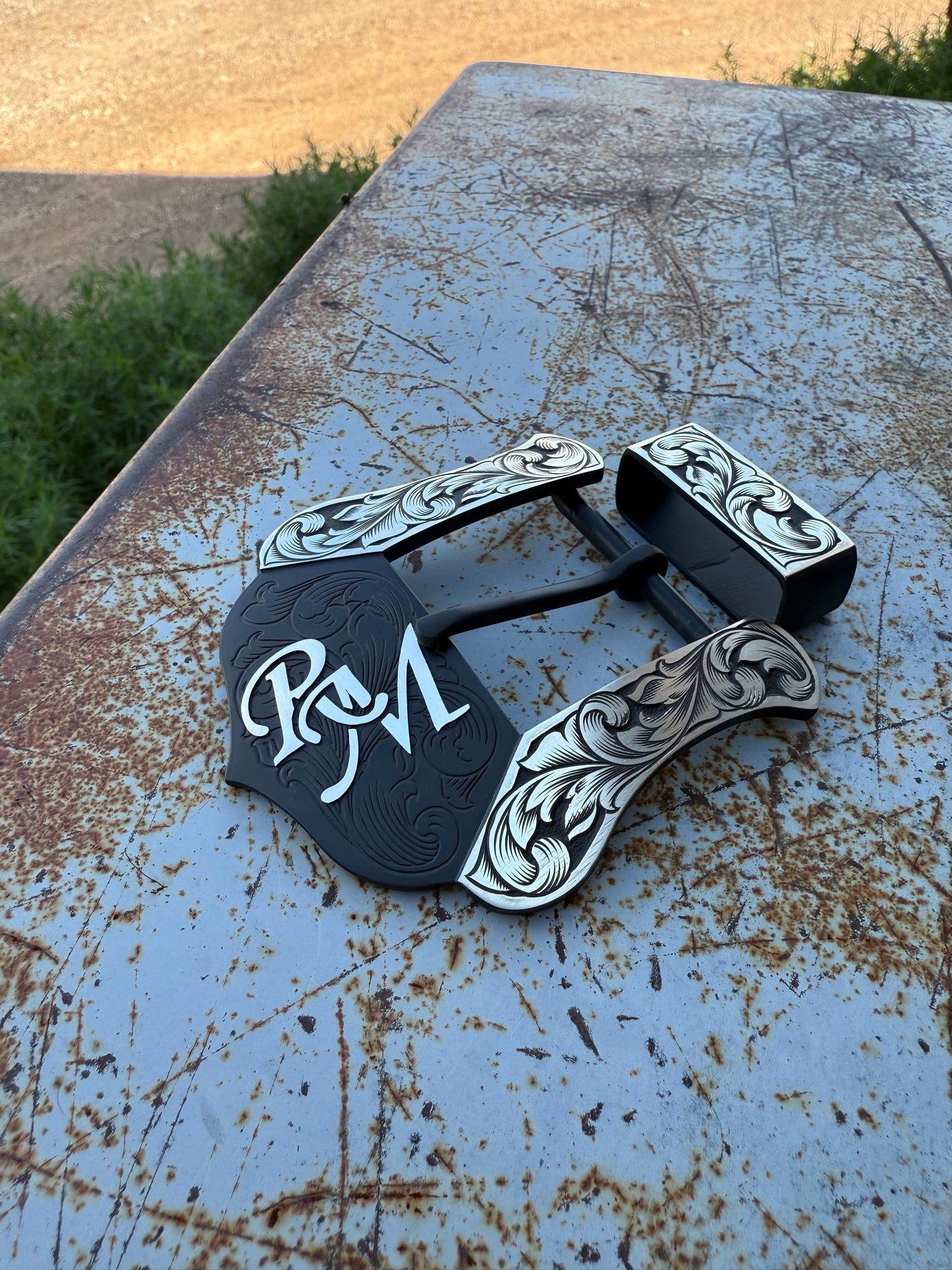 Custom Western Belt Buckle | 2-Piece Buckle Set