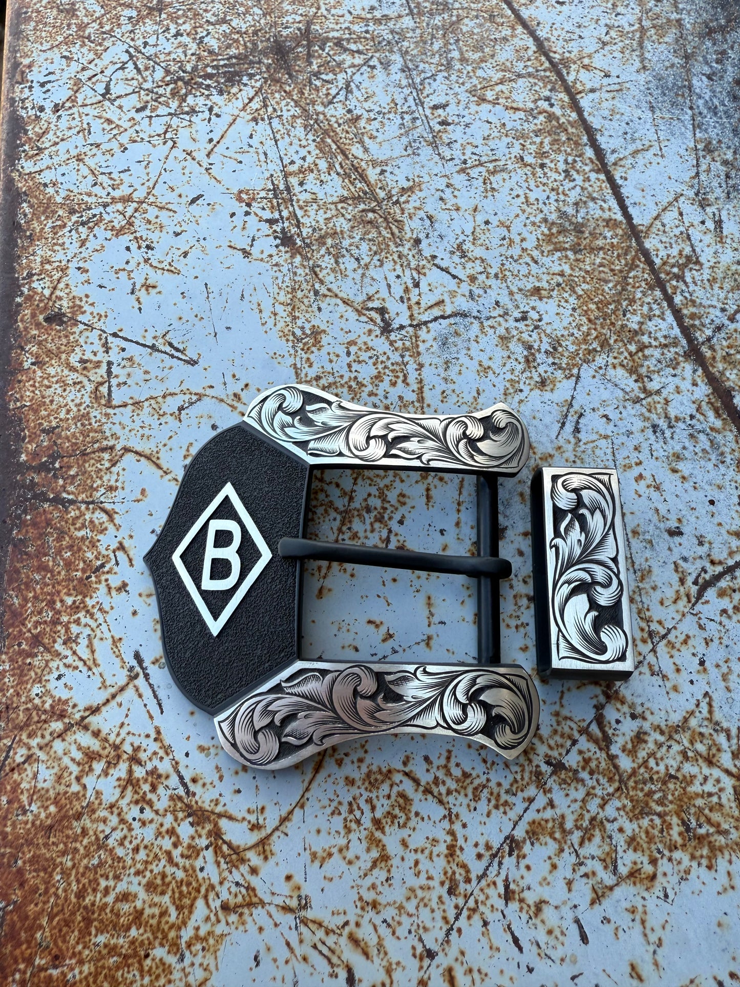 Custom Western Belt Buckle | 2-Piece Buckle Set