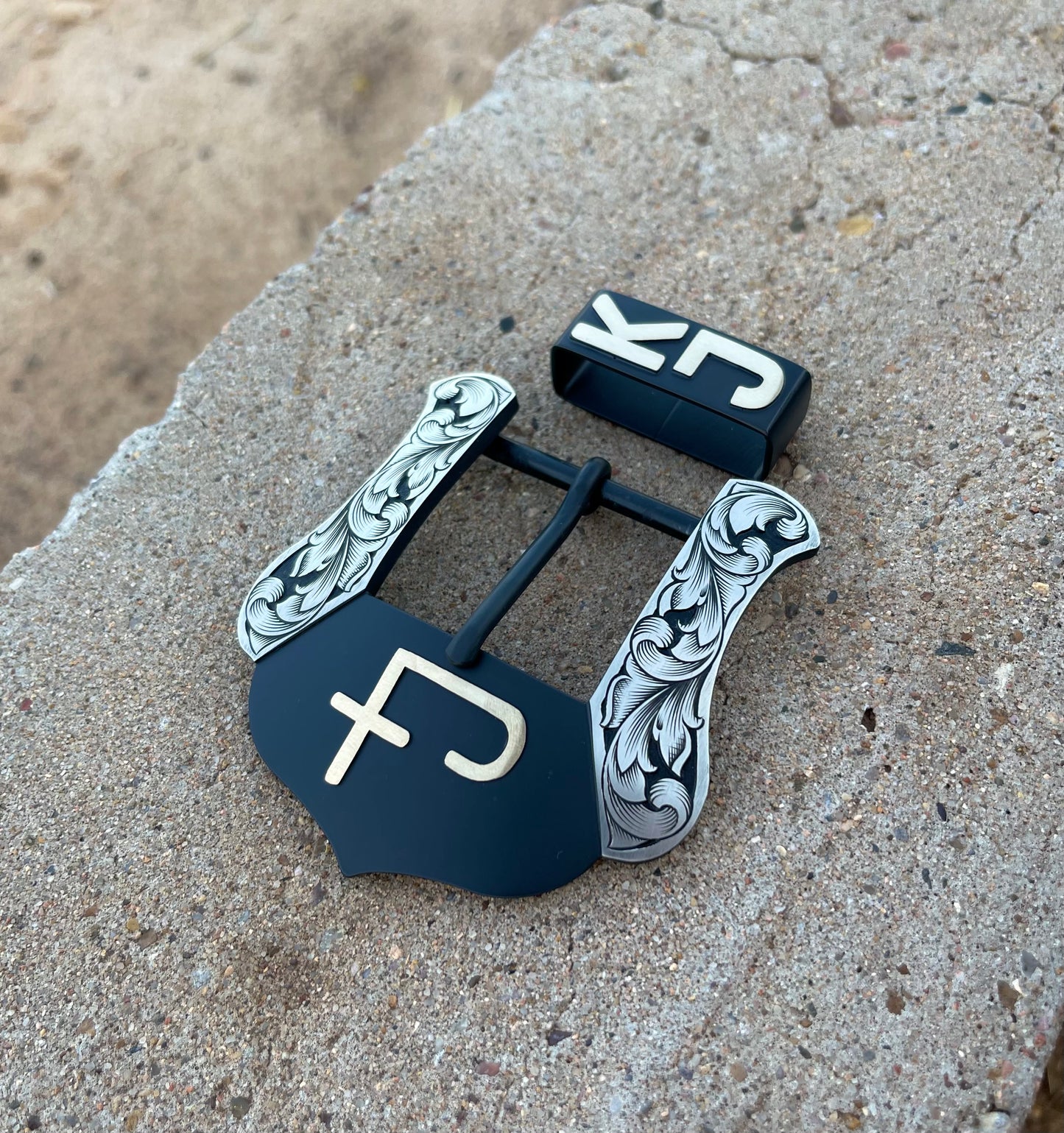 Custom Western Belt Buckle | 2-Piece Buckle Set