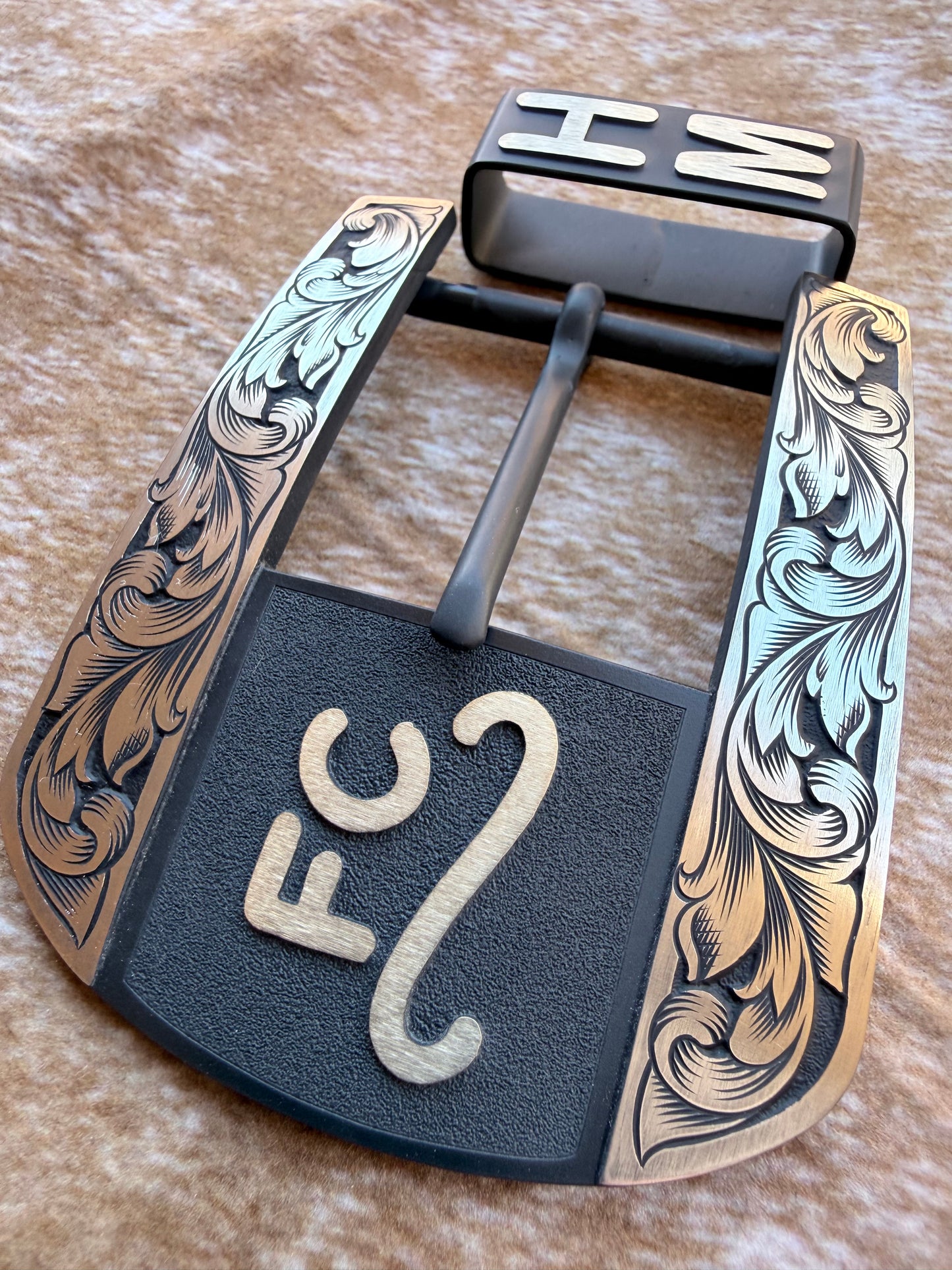 Custom Western Belt Buckle | 2-Piece Buckle Set