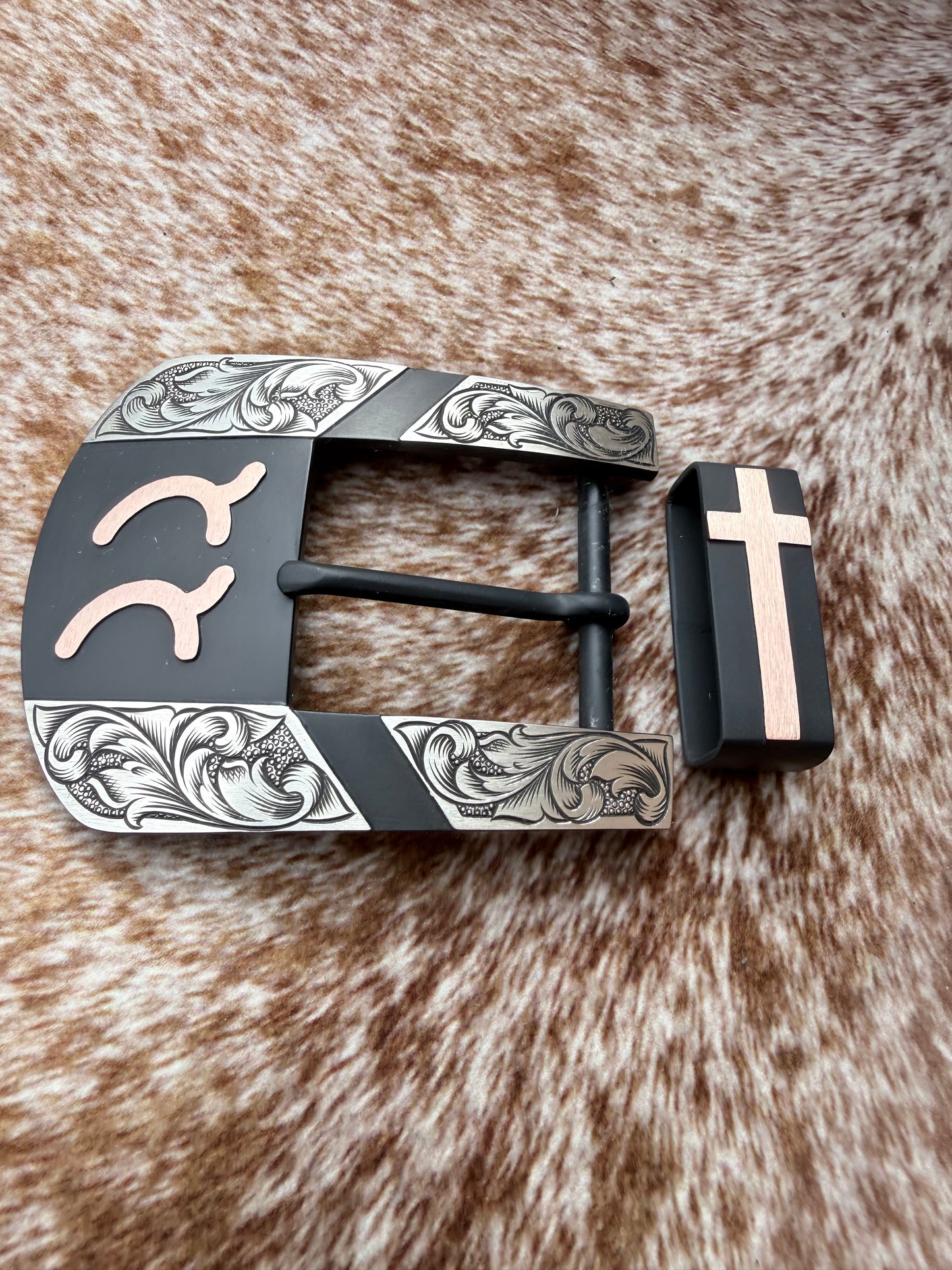 Custom Western Belt Buckle | 2-Piece Buckle Set