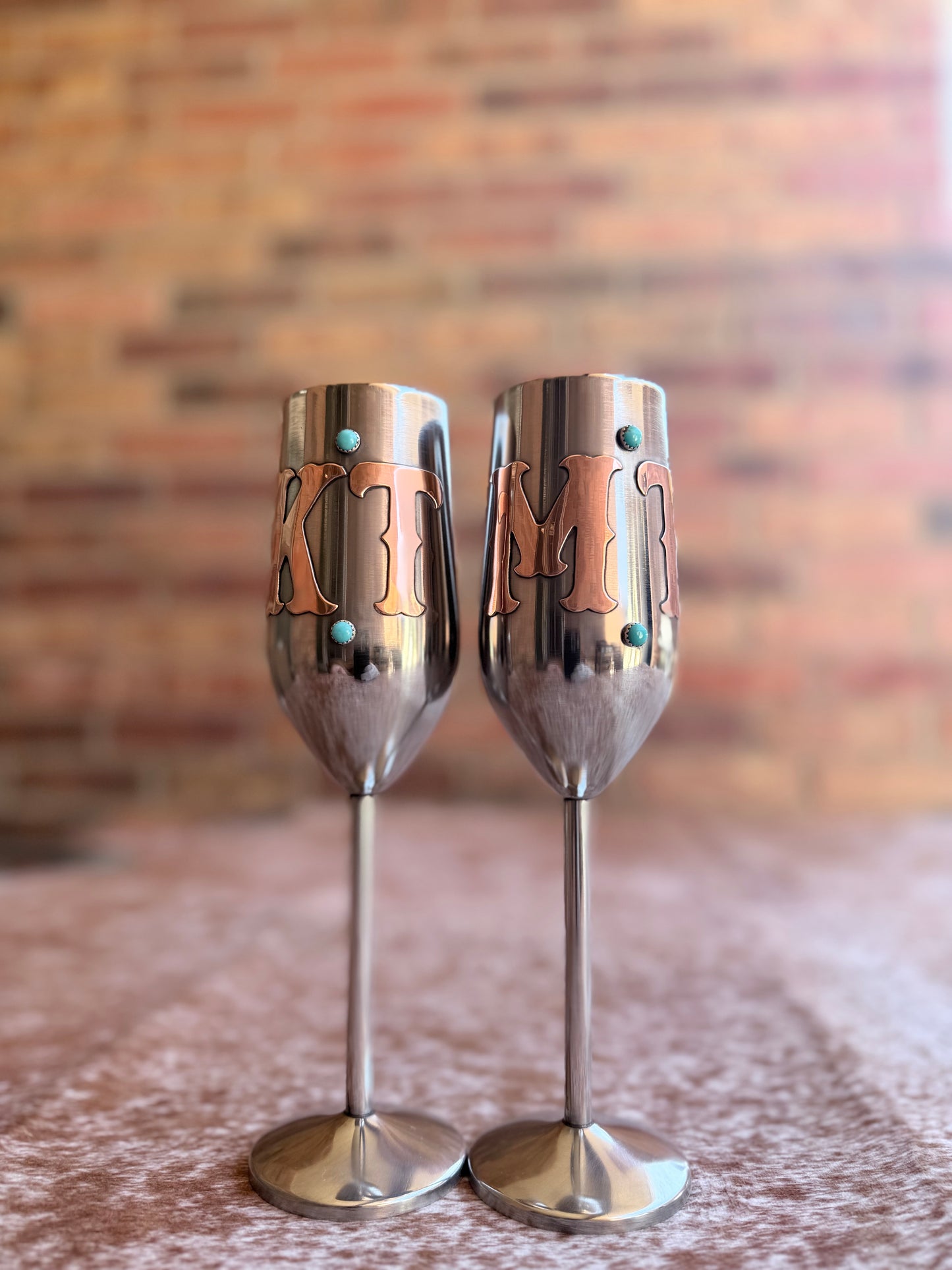 Wedding Toast Glasses - Custom Champagne Flutes, Set of 2
