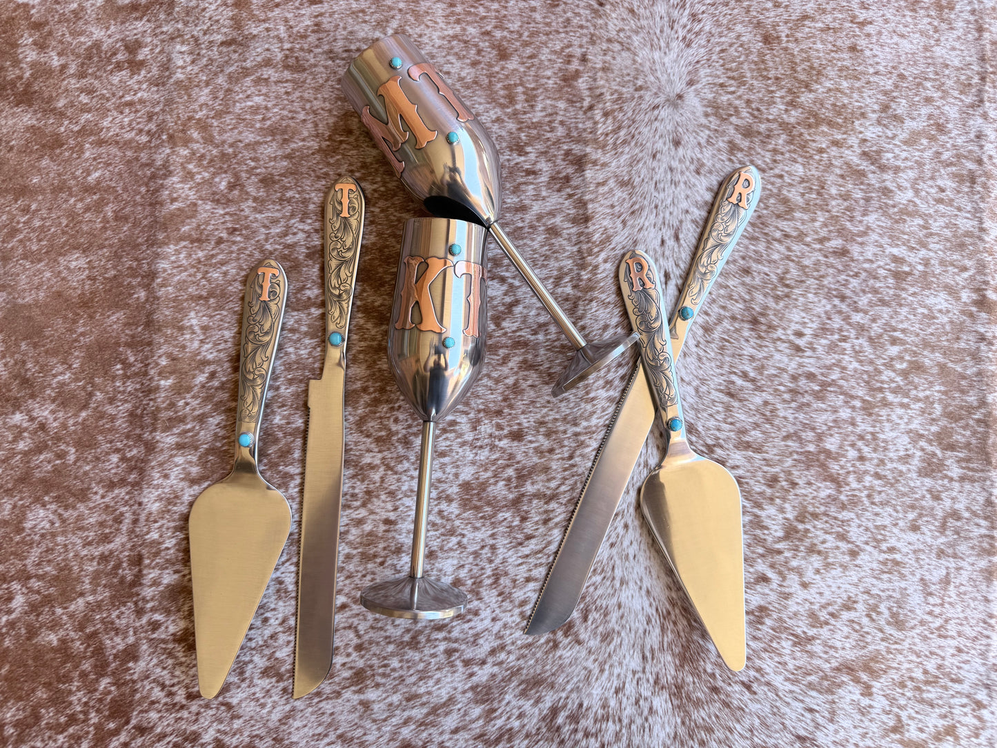 Custom Wedding Cake Serving Set