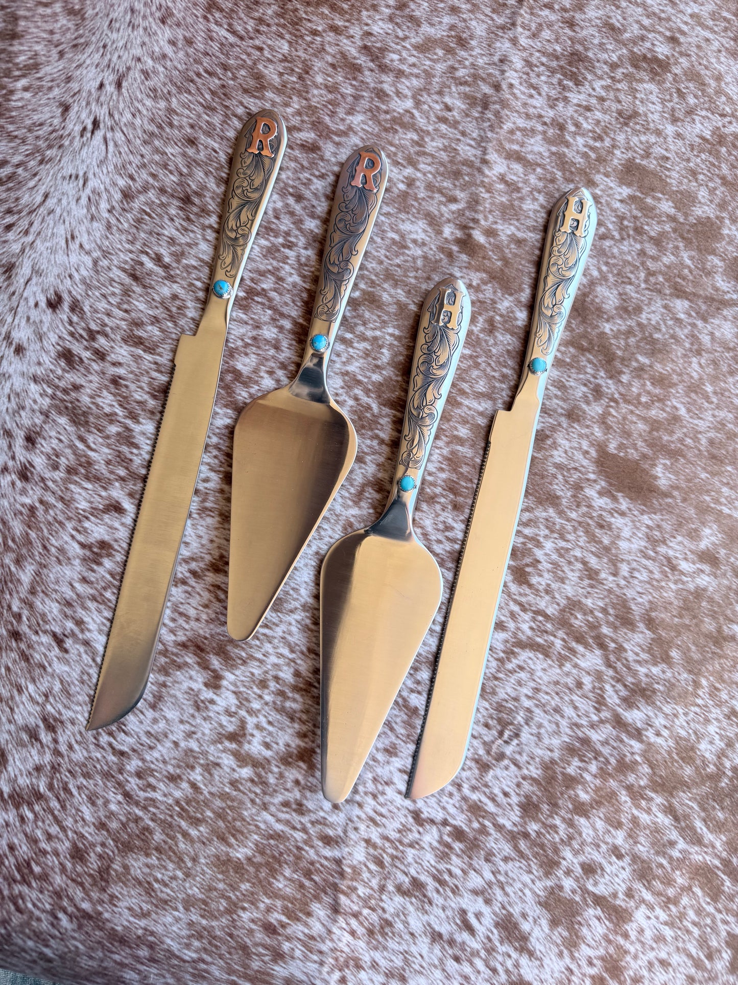 Custom Wedding Cake Serving Set