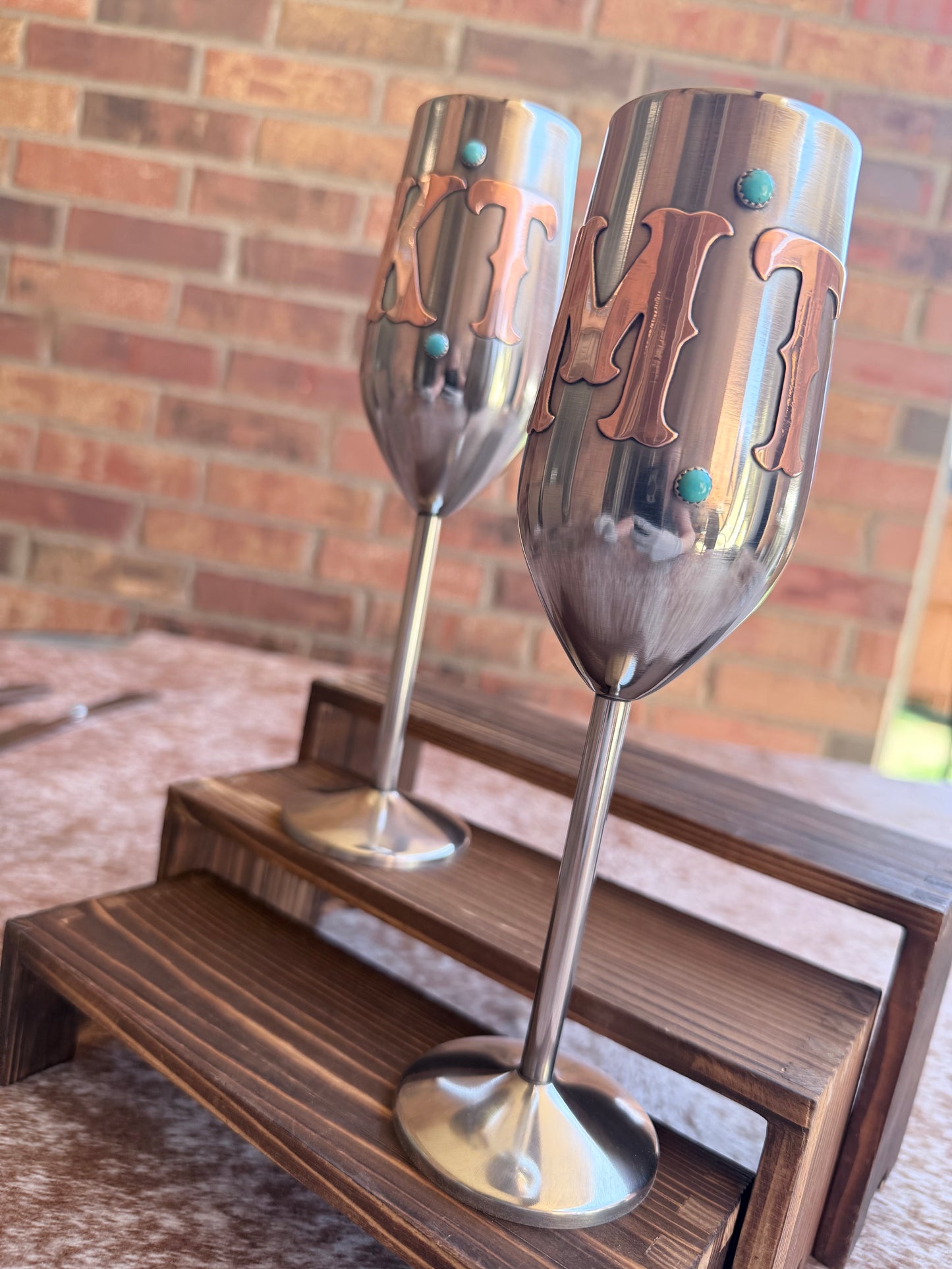 Wedding Toast Glasses - Custom Champagne Flutes, Set of 2