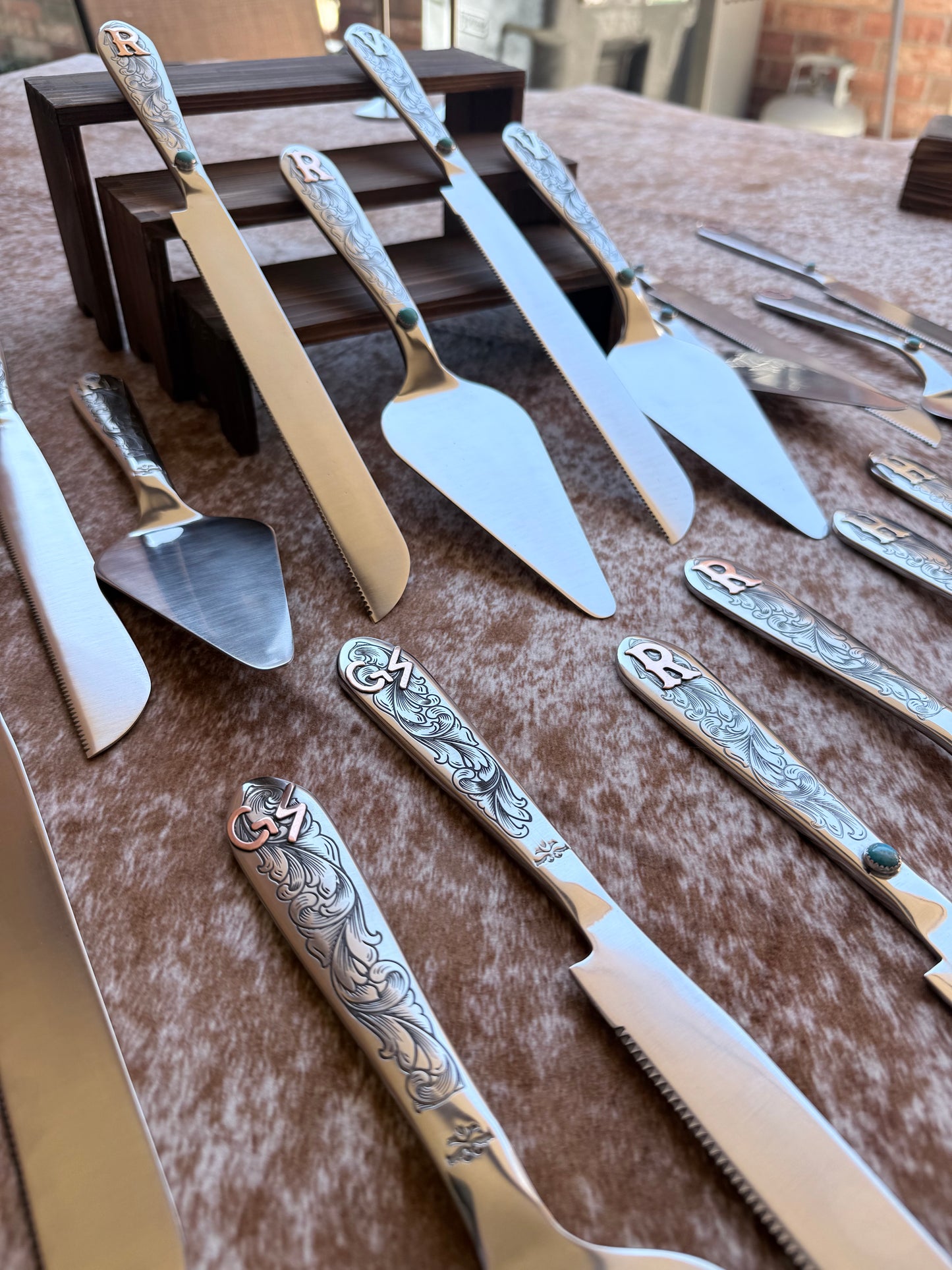 Custom Wedding Cake Serving Set