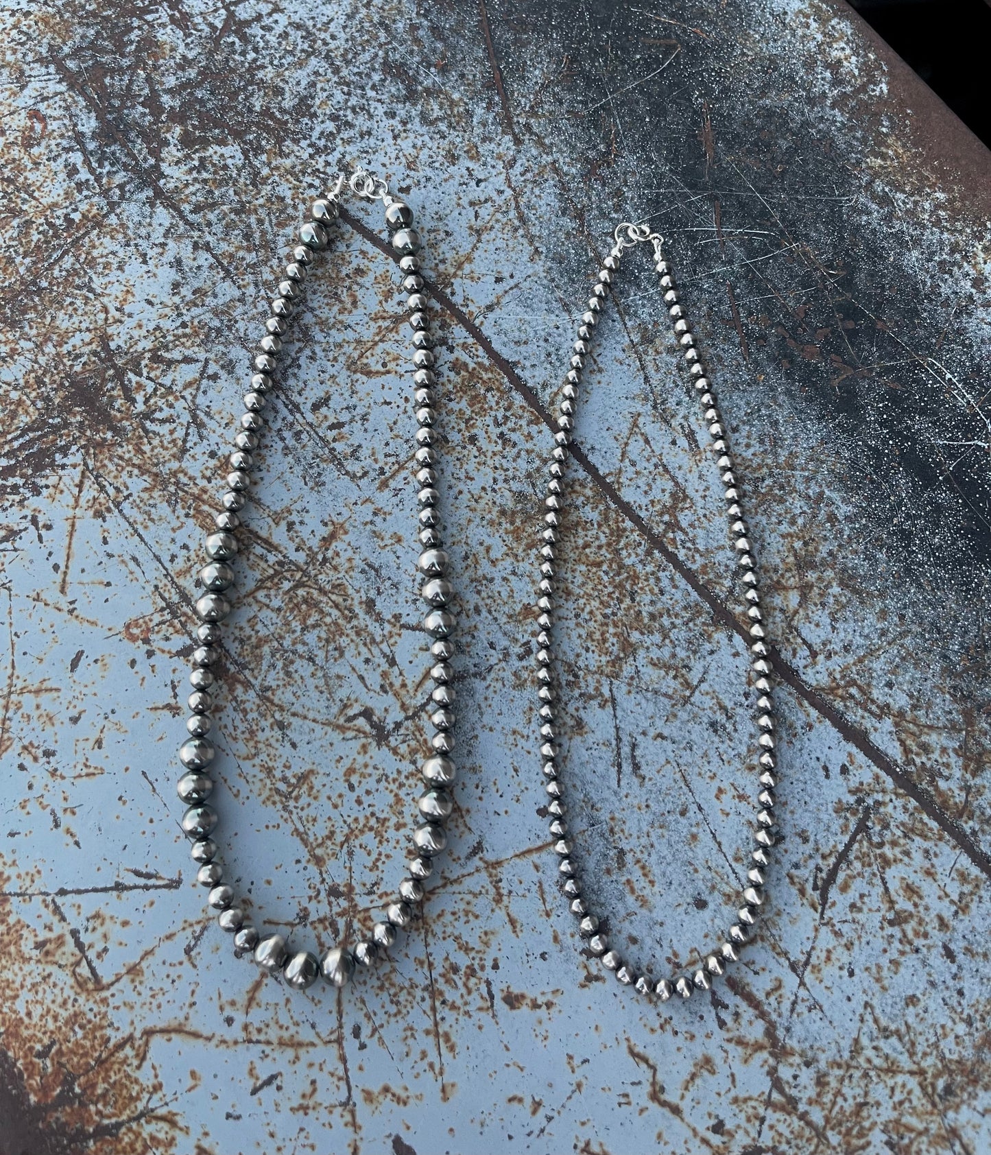 Lia Necklace - Serling Silver Navajo Pearls | Boles Silver