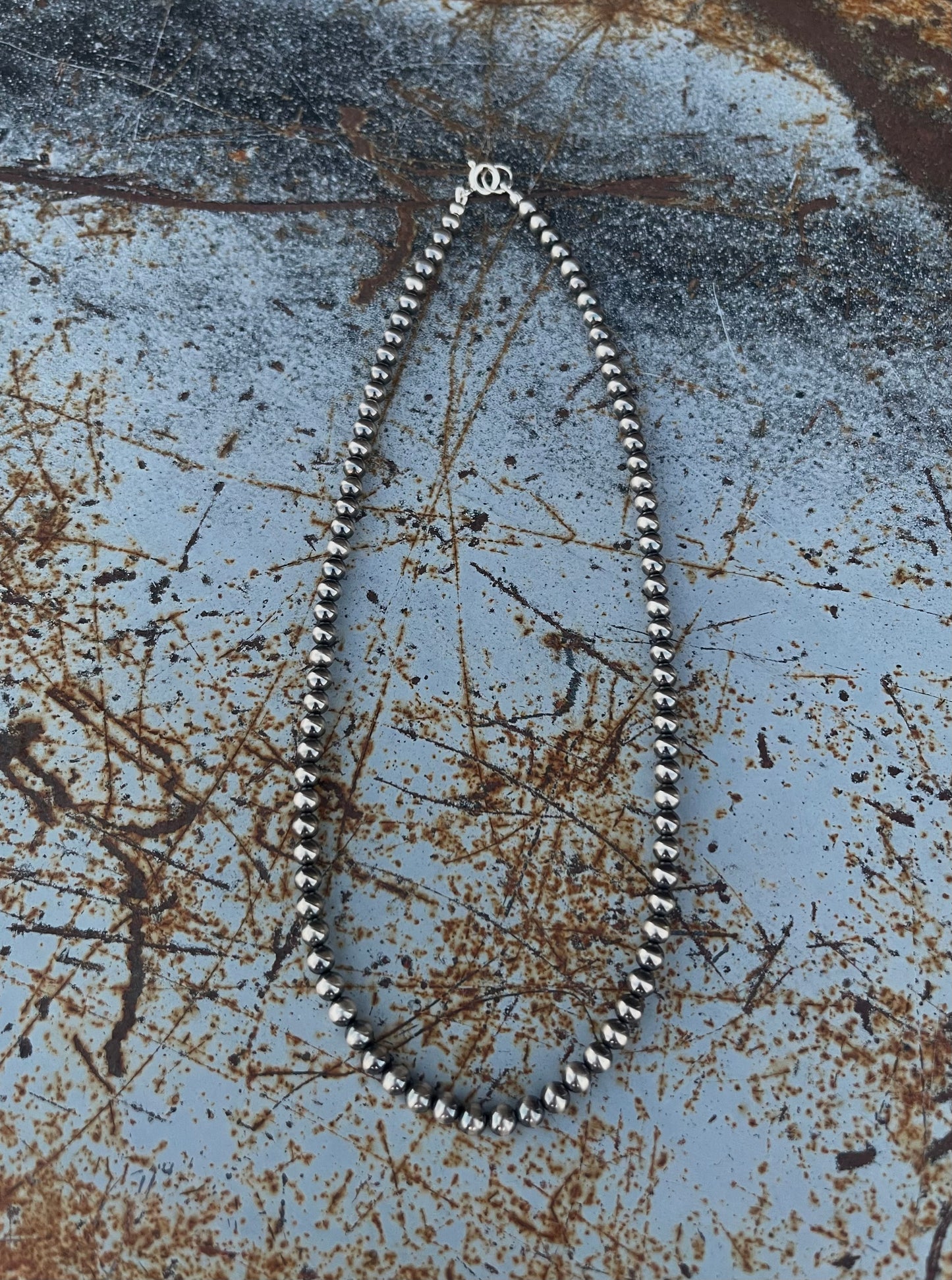 Lia Necklace - Serling Silver Navajo Pearls | Boles Silver