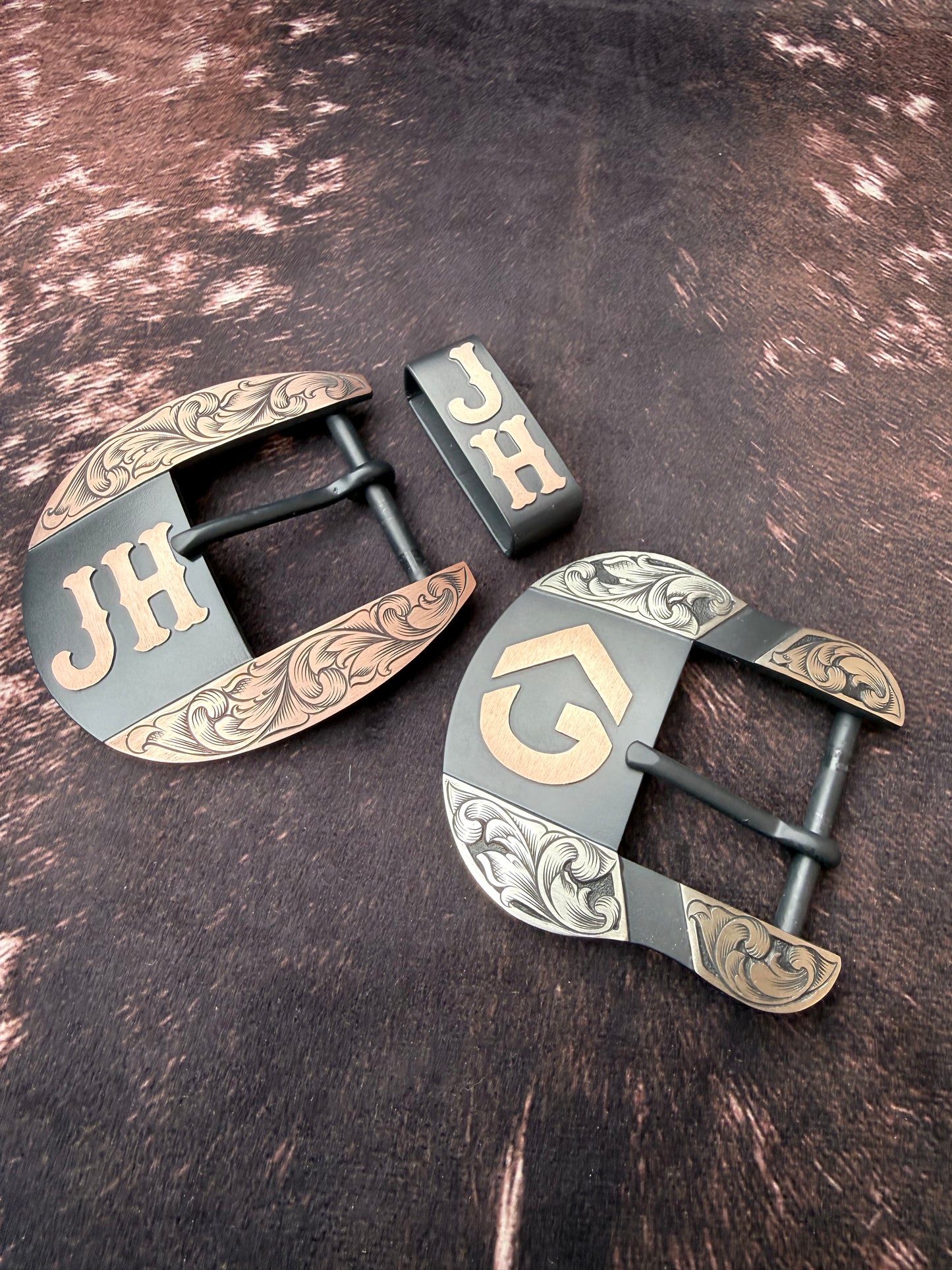 Custom Western Belt Buckle | 2-Piece Buckle Set