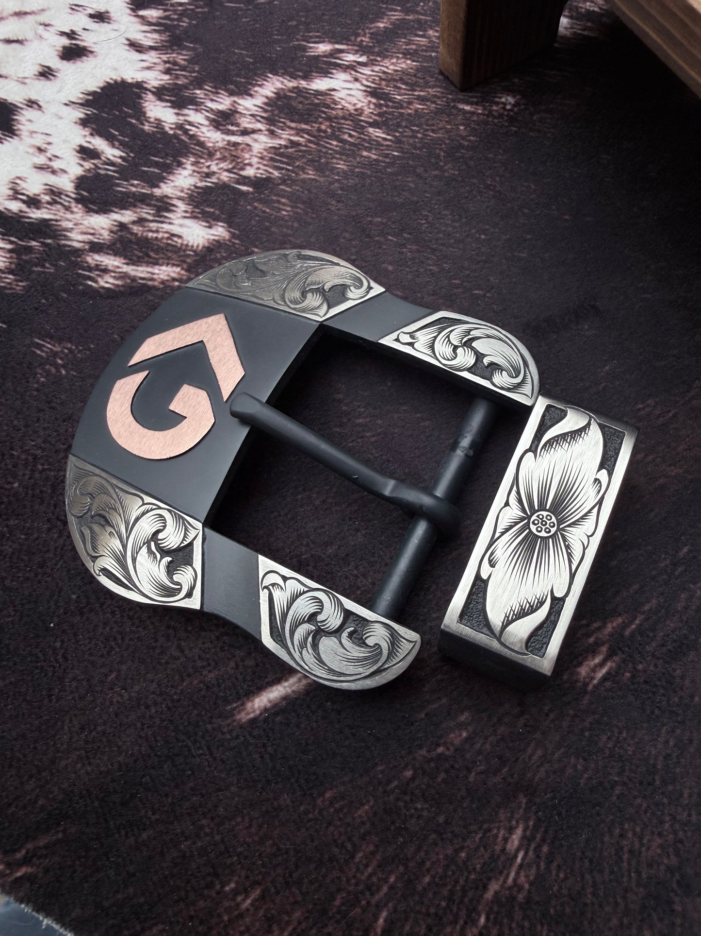 Custom Western Belt Buckle | 2-Piece Buckle Set