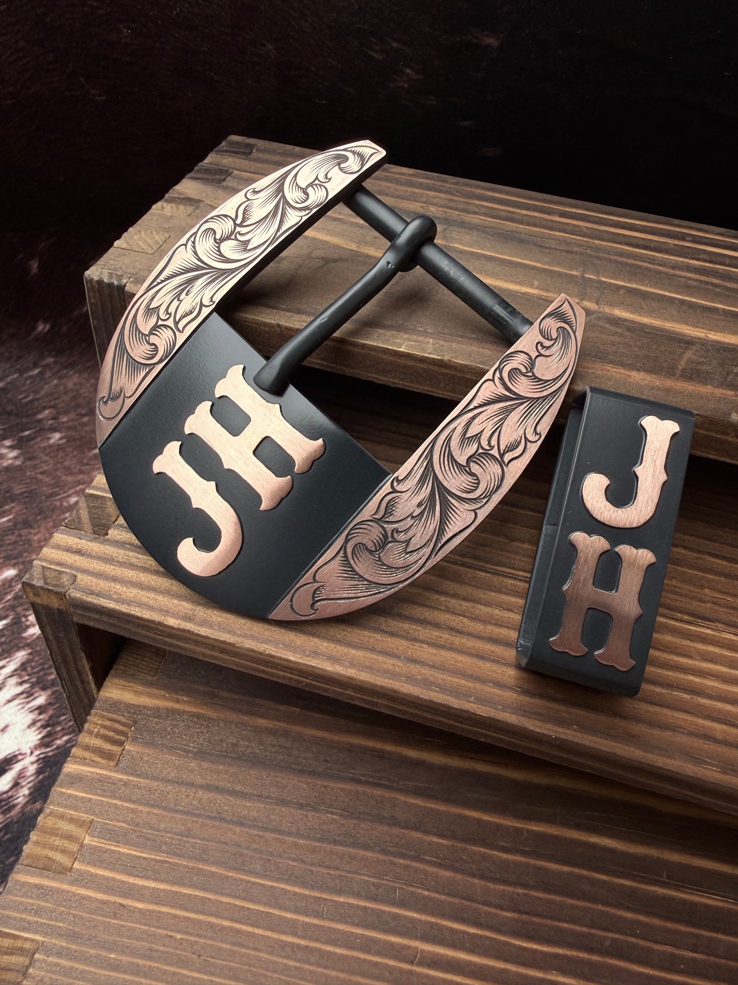 Custom Western Belt Buckle | 2-Piece Buckle Set