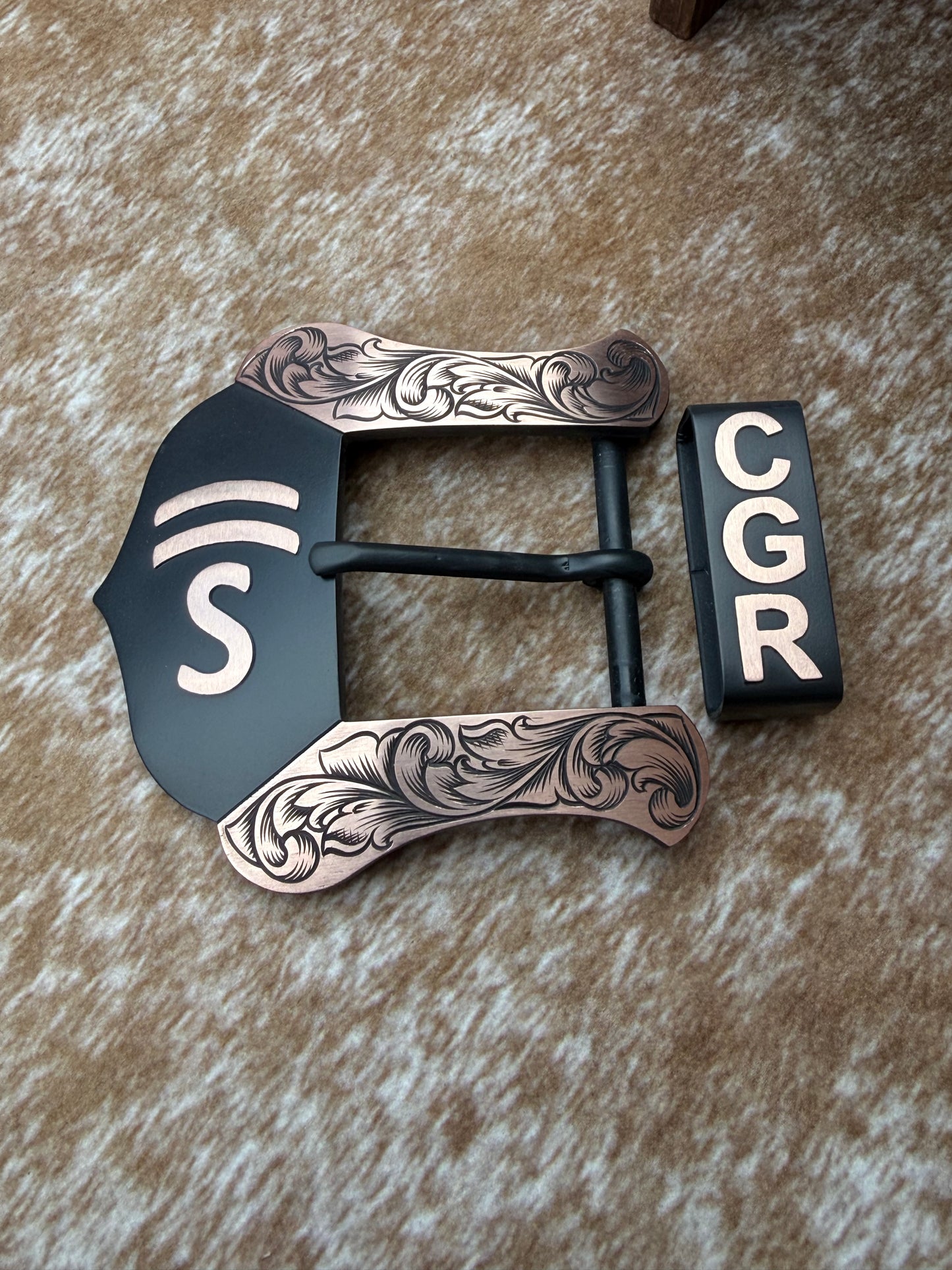 Custom Western Belt Buckle | 2-Piece Buckle Set