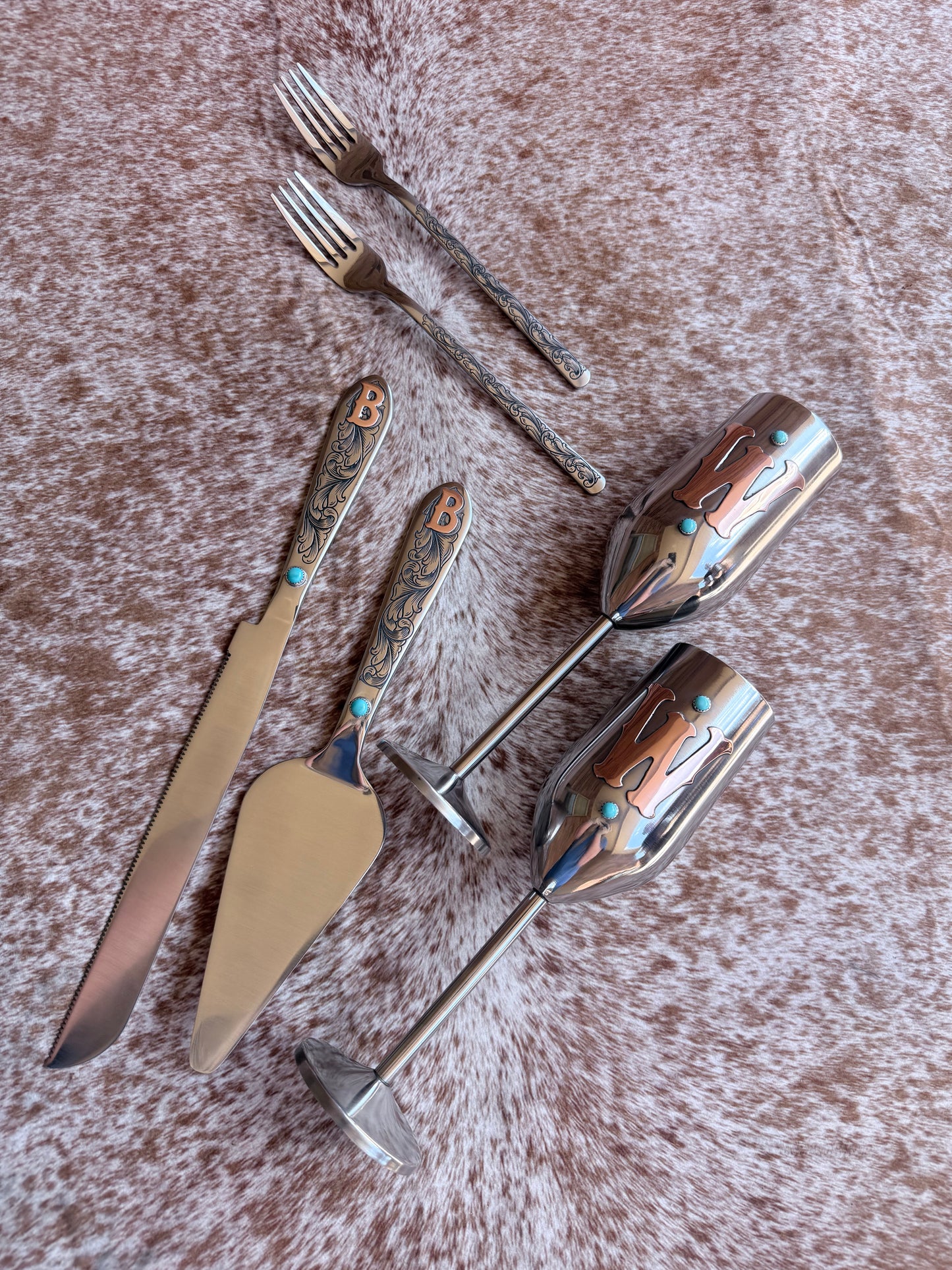 Custom Wedding Cake Serving Set