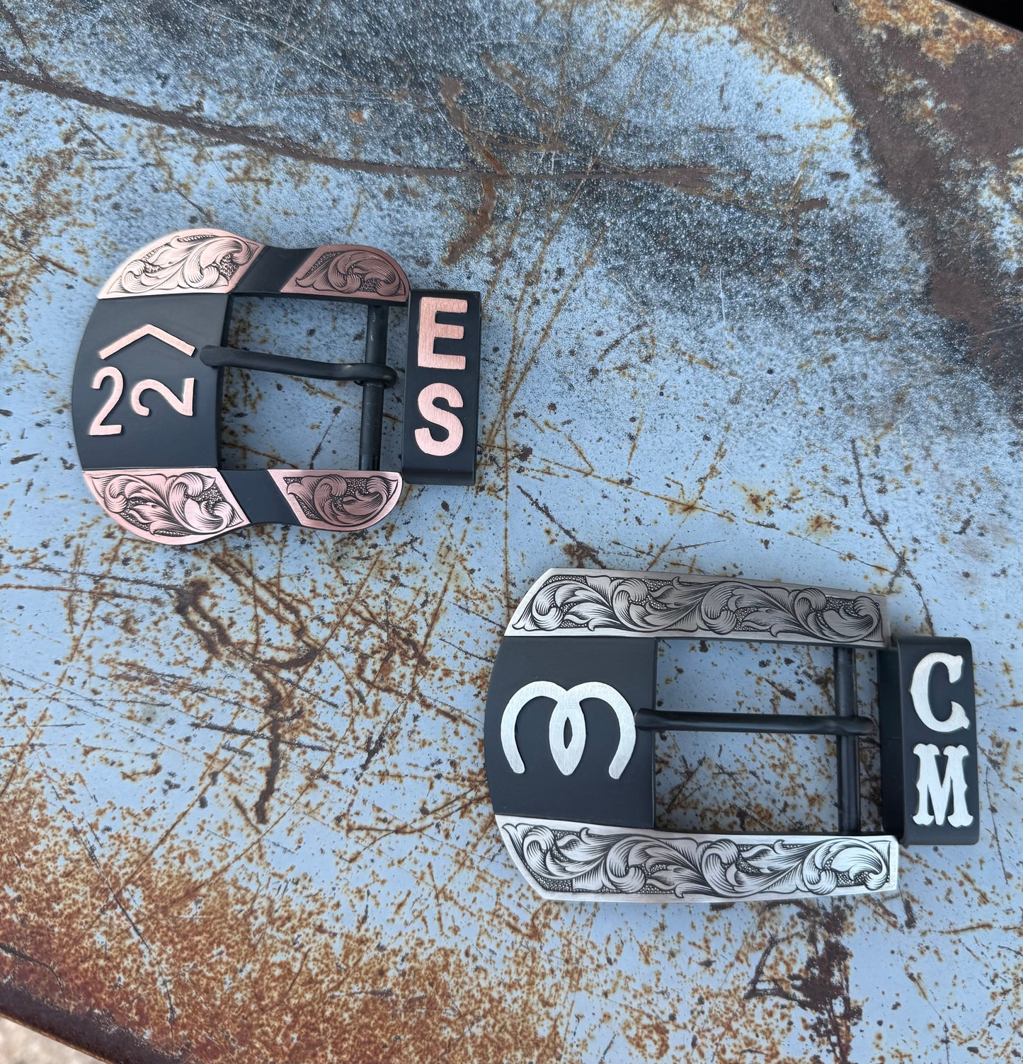 Custom Western Belt Buckle | 2-Piece Buckle Set