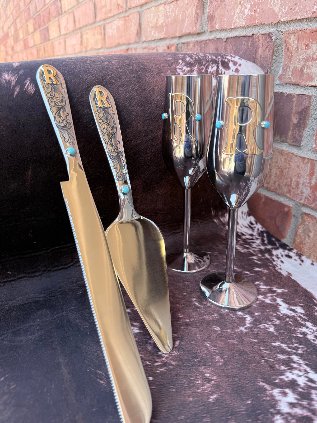 Custom Wedding Cake Serving Set