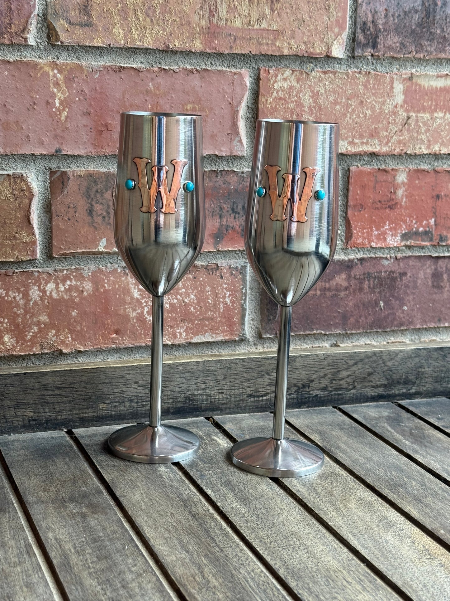 Wedding Toast Glasses - Custom Champagne Flutes, Set of 2