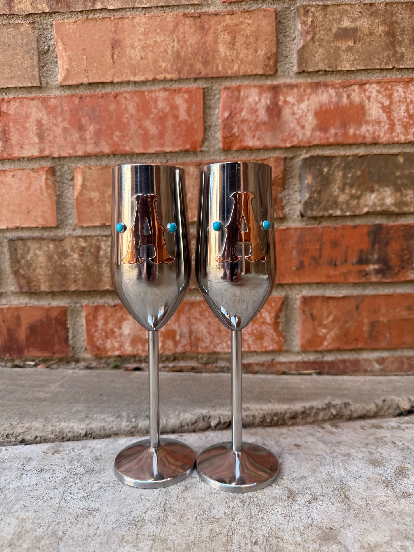 Wedding Toast Glasses - Custom Champagne Flutes, Set of 2