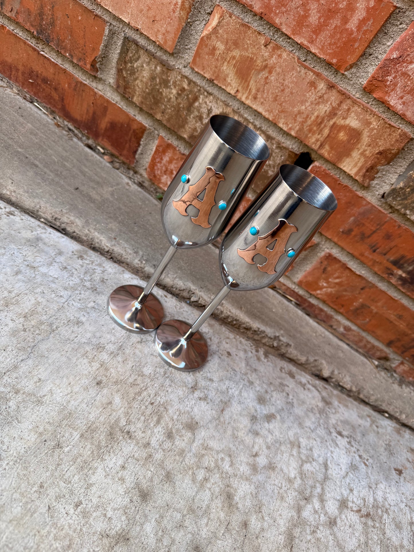 Wedding Toast Glasses - Custom Champagne Flutes, Set of 2