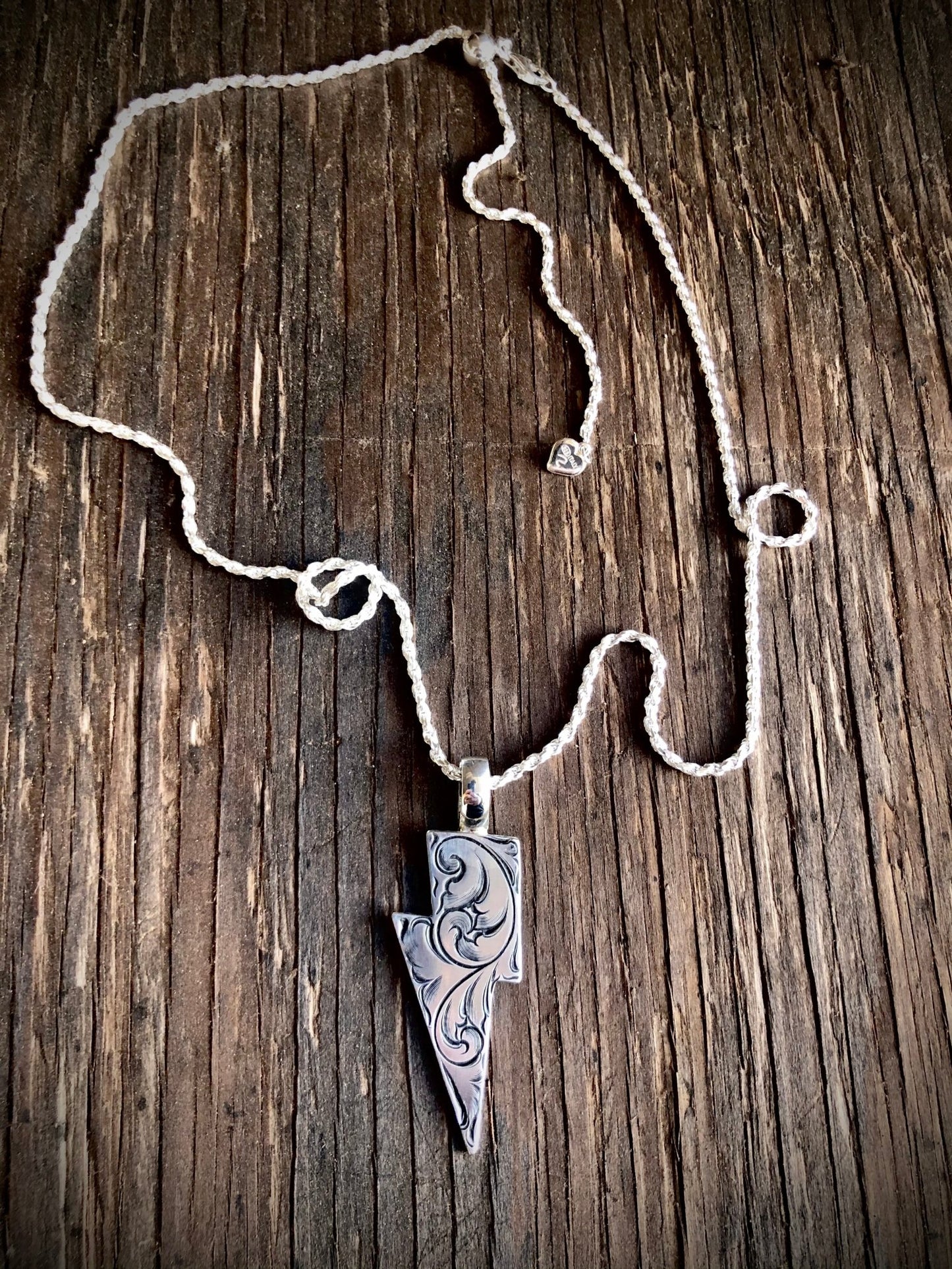 Custom Lightning bolt necklace - Boles Silver