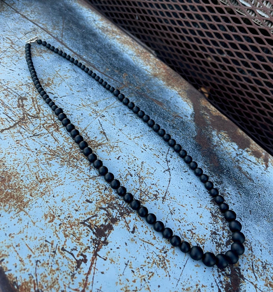 Stardust 29” black onyx necklace - Boles Silver