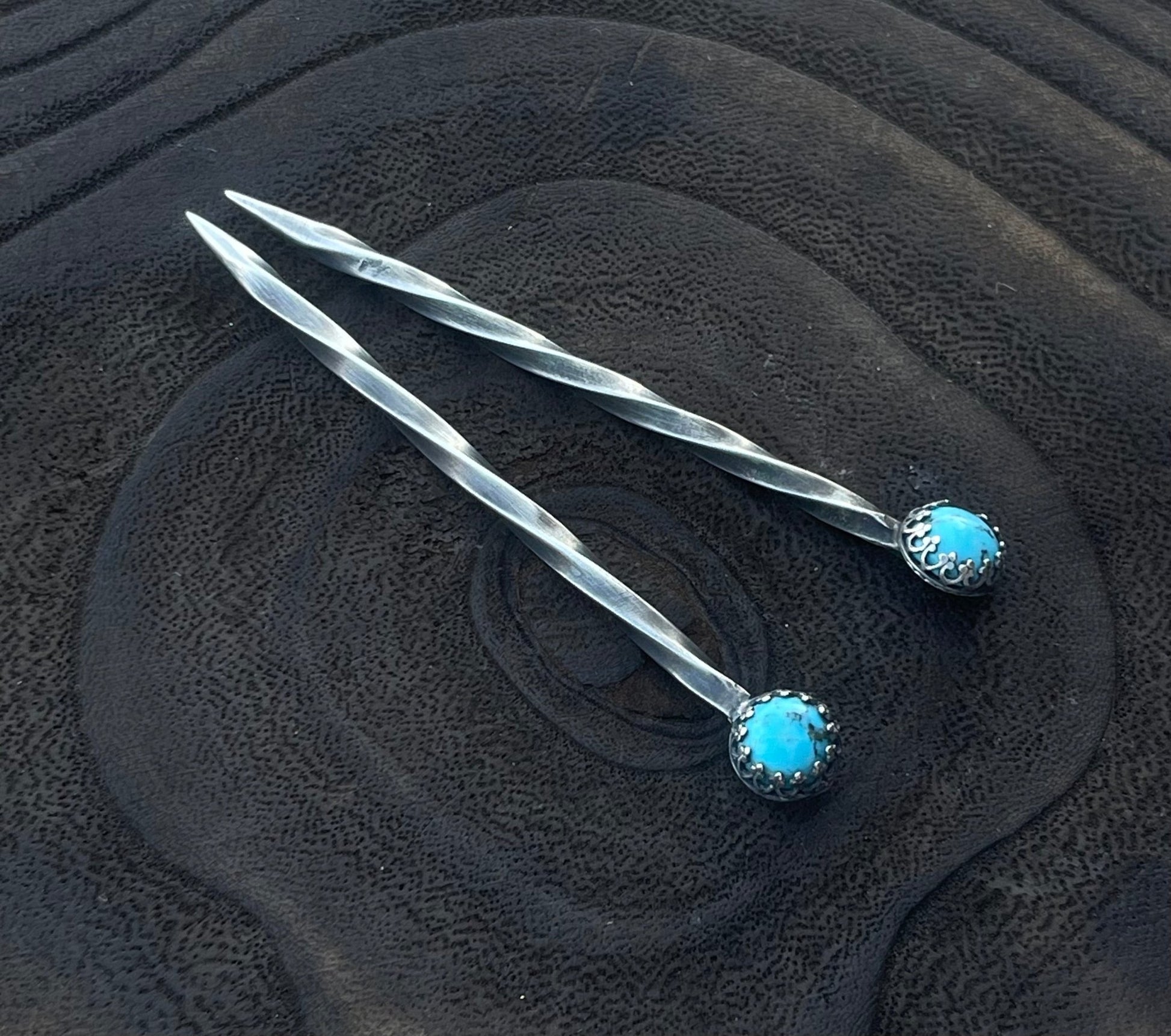 Turquoise Sterling Silver Cowboy Toothpick - Boles Silver