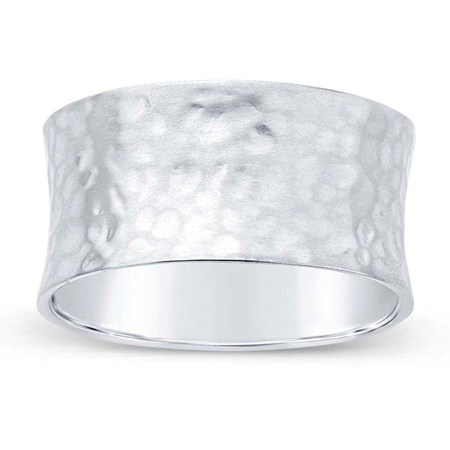 Naomi hammered concave band