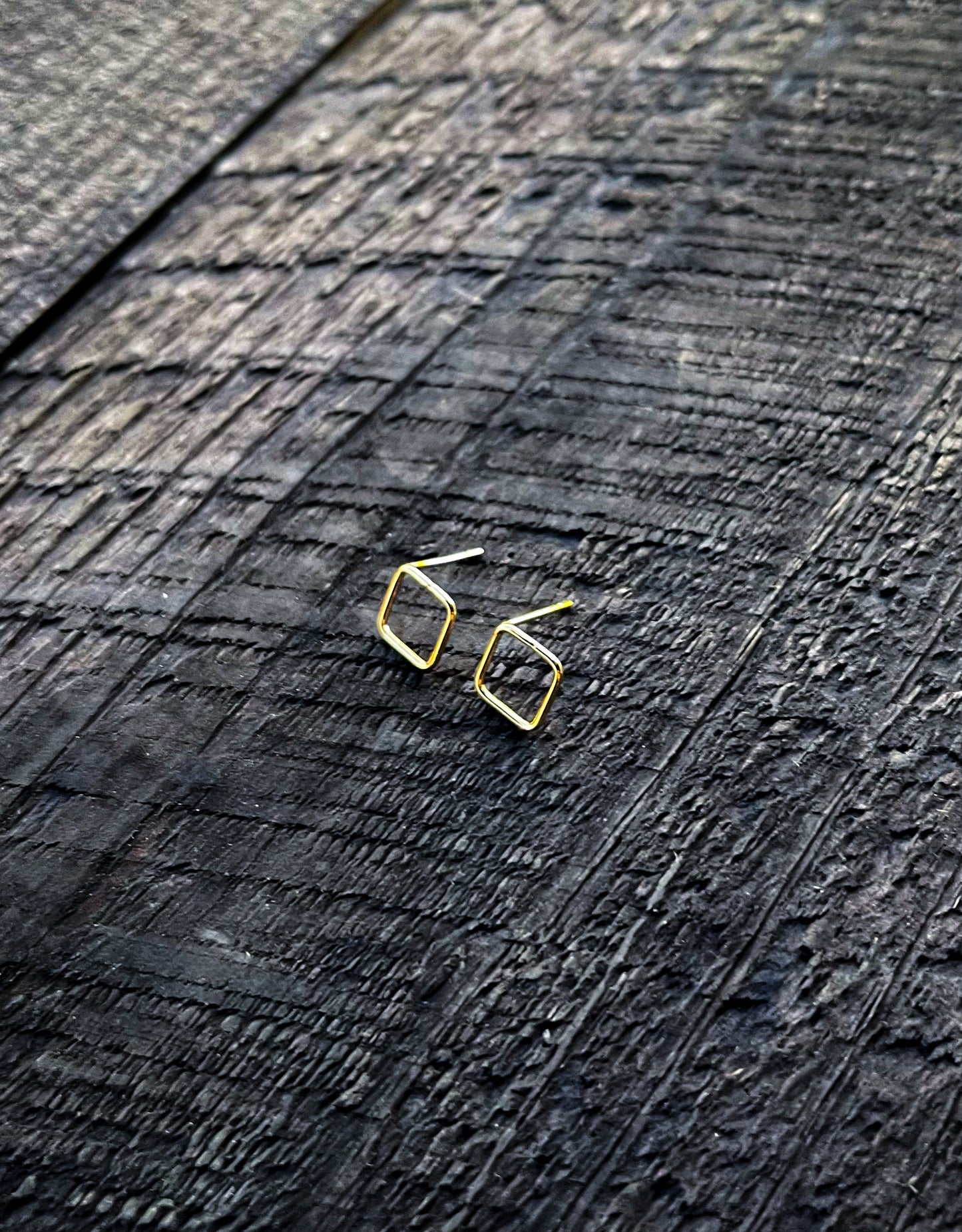 Logan square stud earrings - DSC by Boles Silver