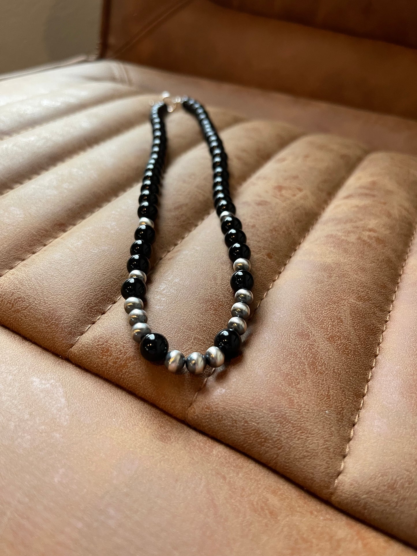 Littleton black onyx Navajo necklace